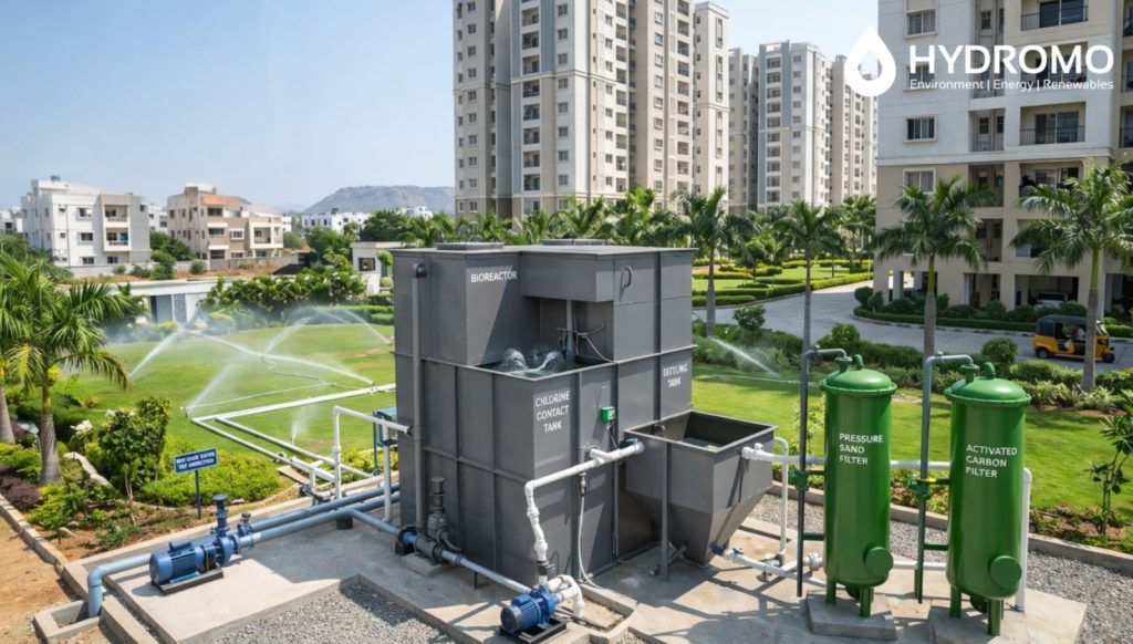 100 KLD STP Plant image