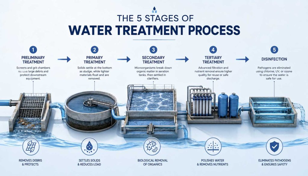 Water Treatment Process, Step-by-Step Guide