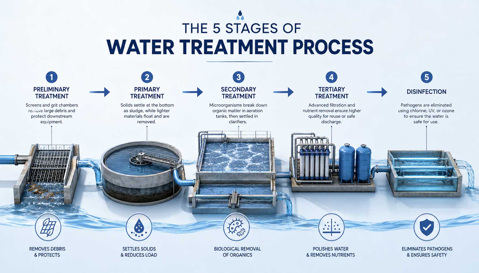 Water Treatment Process, Step-by-Step Guide