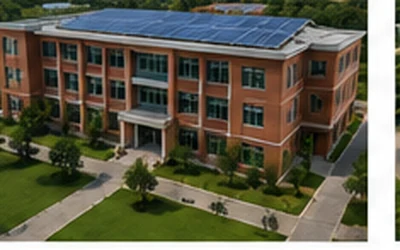 College campus rooftop