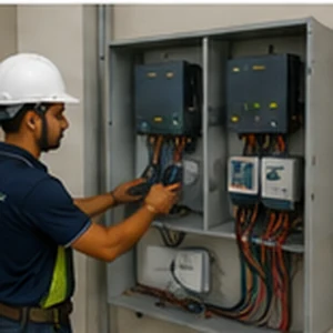 Inverter and wiring installation for a school solar system