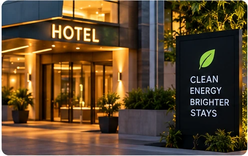 Hotel clean energy solar solution