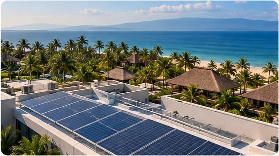 Resort rooftop solar