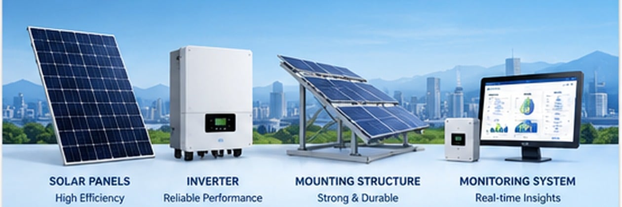Overview of industrial solar system components