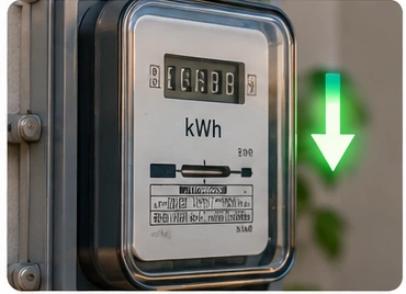 Energy meter and solar consumption
