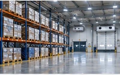 Warehouse and cold storage facility exterior