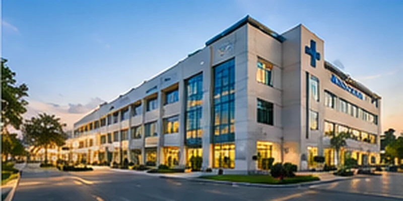 Solar panels on a multi-specialty hospital